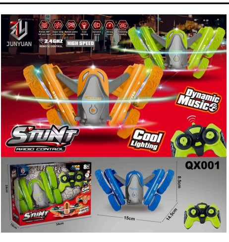 Hyper Stunt RC Car QX001 - 360° Rotating Firebike with Cool Lighting & Dynamic Music