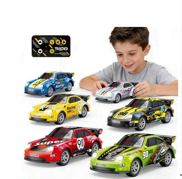 Mini RC Racing Car HG4-429 - 1:64 Scale with LED Lights & 2.4GHz App Control