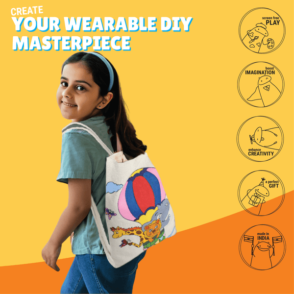Paint Your Own Drawstring Bag Kit by Kalakaram