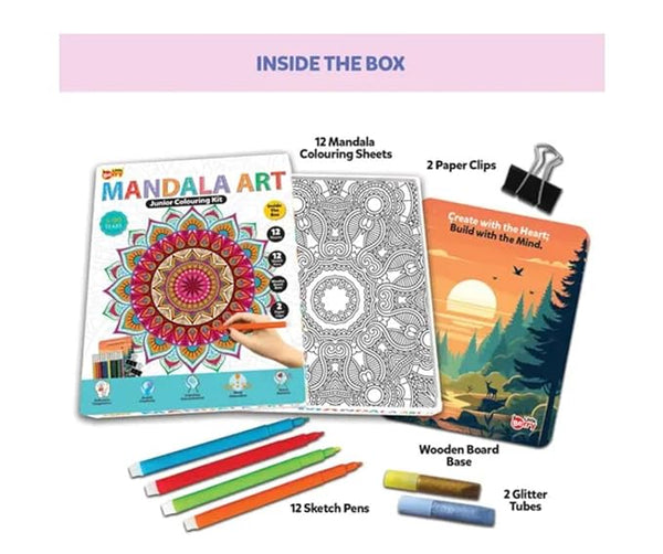 Mandala Art Junior Colouring Kit by Little Berry