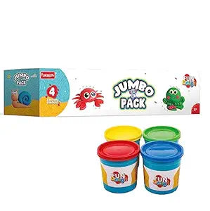 Funskool Fun Doh Jumbo Pack - 4 Exciting Colours (250g Each)