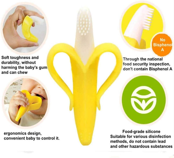 Banana Baby Teether & Training Toothbrush