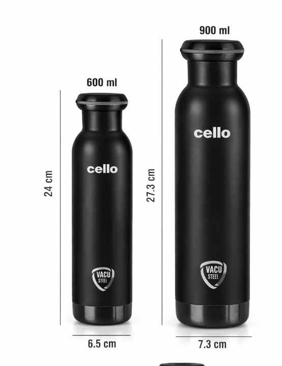 Cello Duro Gymsip 600 Stainless Steel Vacuum Bottle 570ml