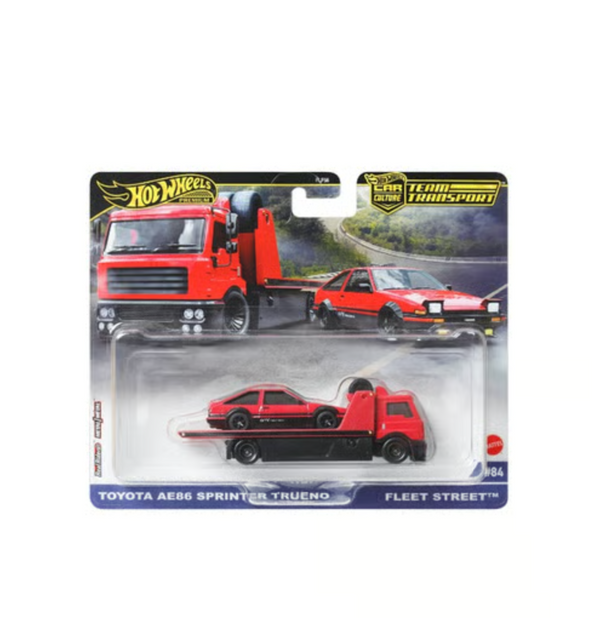 Hot Wheels Premium Car Culture Team Transport - Toyota AE86 Sprinter Trueno & Fleet Street #84 (FLF56)