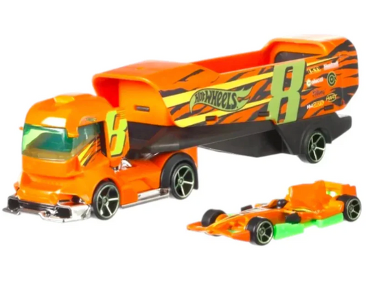 Hot Wheels Super Rigs - Big Rig Heat with F1 Race Car (FKW92)