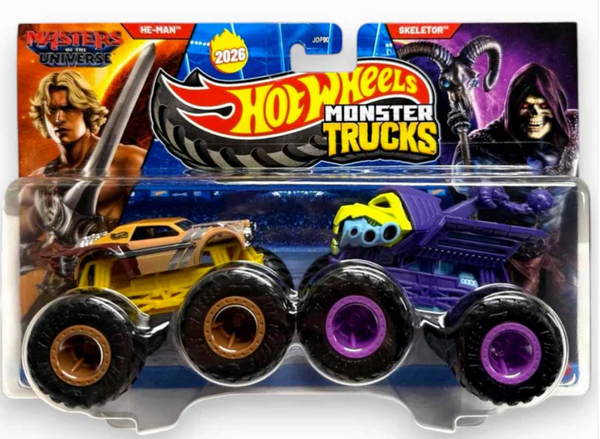 Hot Wheels Monster Trucks 2026 - He-Man vs Skeletor Masters of the Universe 2-Pack (JDP80)