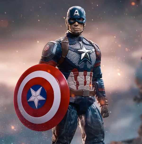 TakTak Toys Marvel Avengers Endgame Captain America Premium Action Figure with Shield