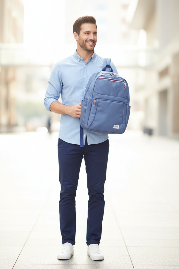 American Tourister Braydon Laptop Backpack Egypt Blue lifestyle man