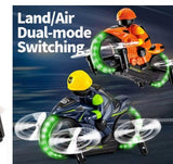 2-in-1 Flying Motorcycle Drone - Land & Air Dual Mode RC Stunt Bike