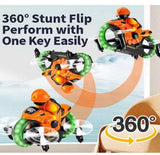 2-in-1 Flying Motorcycle Drone - Land & Air Dual Mode RC Stunt Bike