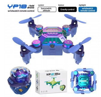 YP18 Fold Drone - Wristwatch Remote Control with HD Camera & Gravity Control
