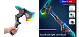 Shadow Sword Axe 2-in-1 - Sound & Light Interstellar Battle Blade with Mist Effect