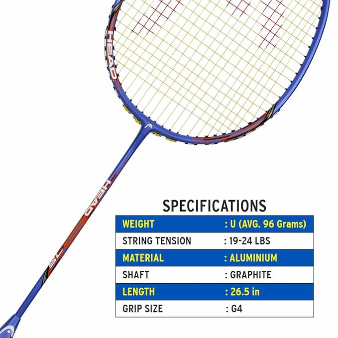 HEAD Aluminium Badminton Racquet with Inbuilt T-Joint