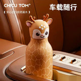 Chicu Tom Panda Water Bottle - Pink background