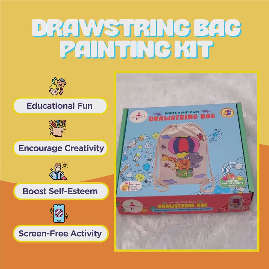 Paint Your Own Drawstring Bag Kit by Kalakaram
