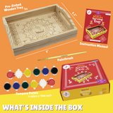 Paint Your Own Warli Art Serving Tray by Kalakaram