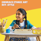 Paint Your Own Warli Art Serving Tray by Kalakaram
