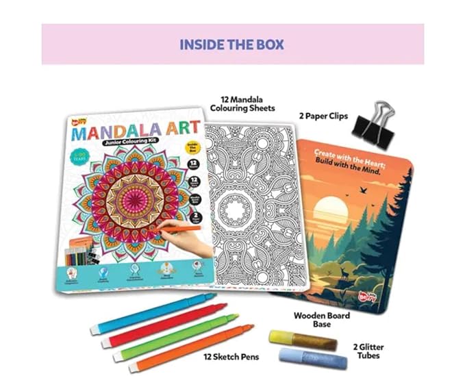 Mandala Art Junior Colouring Kit by Little Berry