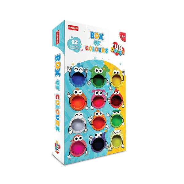 Funskool Fun Doh Box of Colours - 12 Tubs (50g Each)