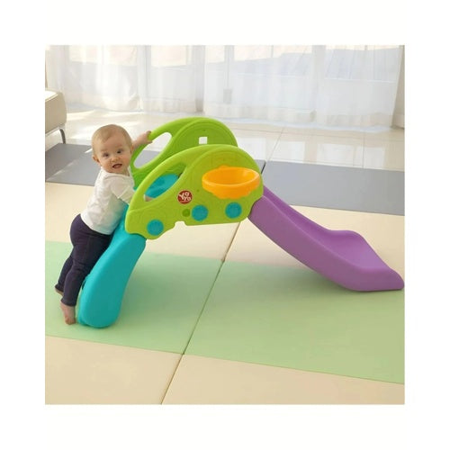 3-in-1 Kids Indoor Climbing, Basketball & Slide