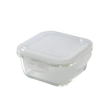 Borosil 320ml Microwavable Glass Lunch Box Set of 3 Square with Lunch Bag