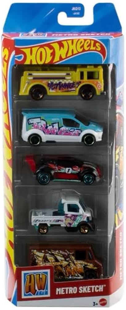 Hot Wheels Metro Sketch 5-Car Set