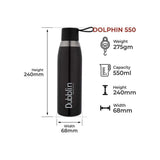Dubblin Dolphin 550 Vacuum Insulated Steel Water Bottle 550ml