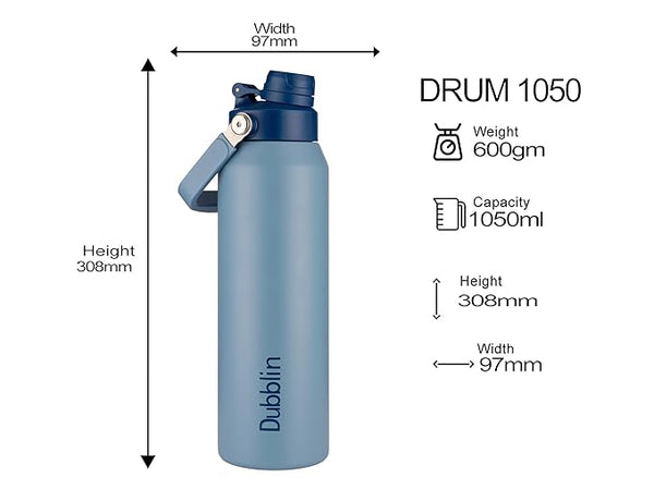 Dubblin DRUM 1050 Stainless Steel Vacuum Water Bottle 1050ml