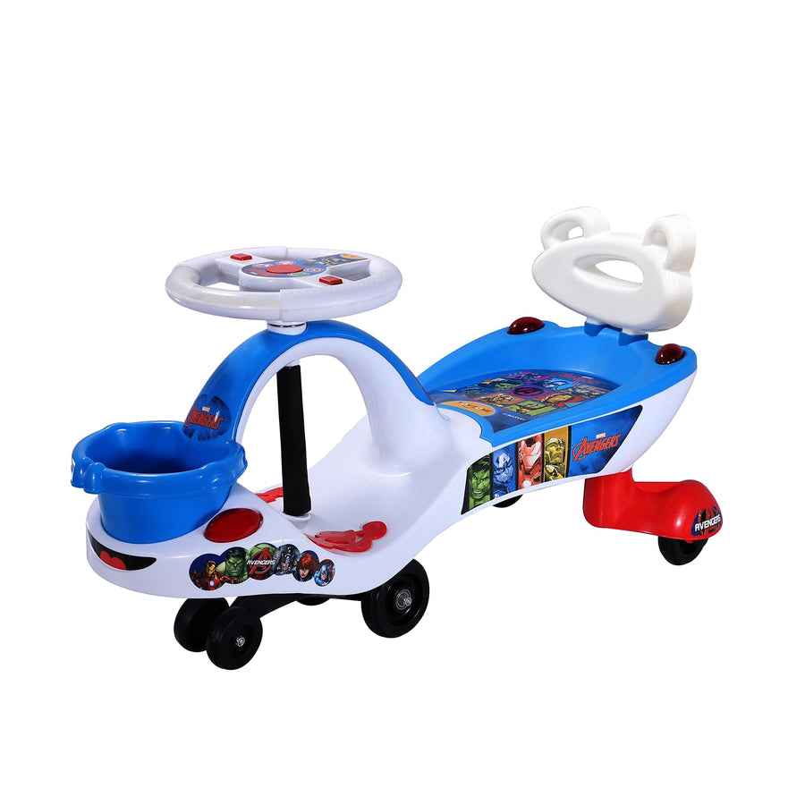 Toyzone Eco Avengers Magic Car – Swing Ride-On with Music & LED Lights for Kids