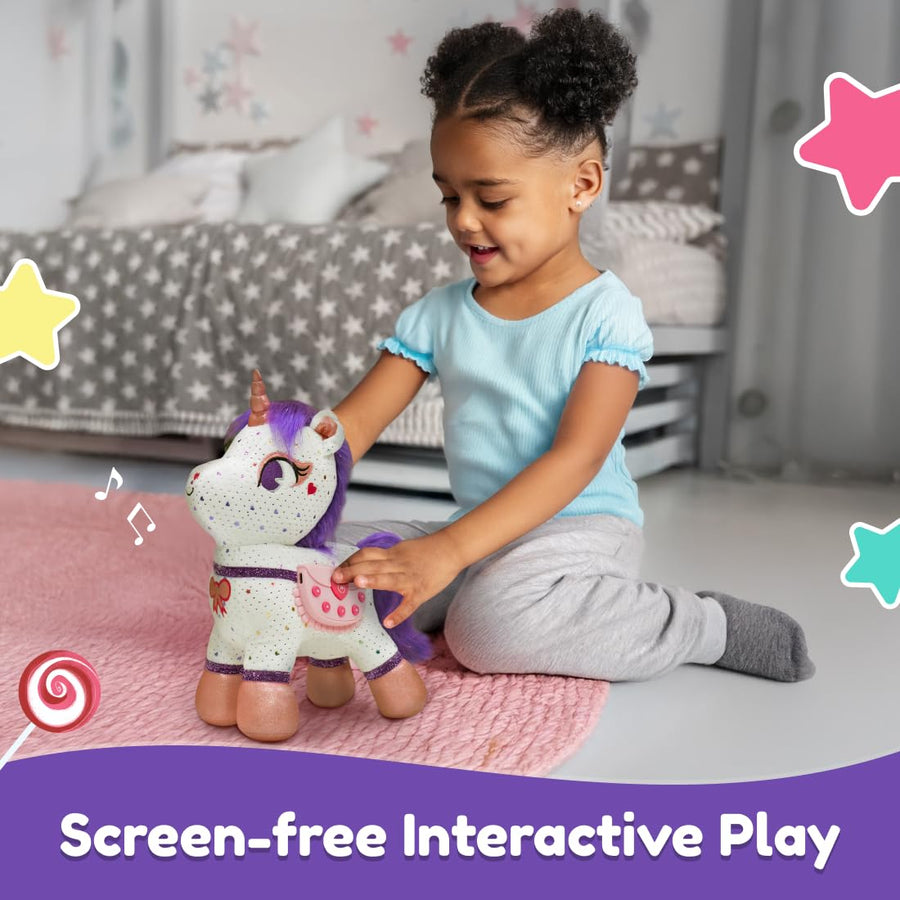 PlayShifu ZeeZee Smart Unicorn Toy - Interactive Storyteller with 100+ Stories, Rhymes & Songs