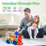 Bump and Go Transparent Gear Train Toy with Lights & Music