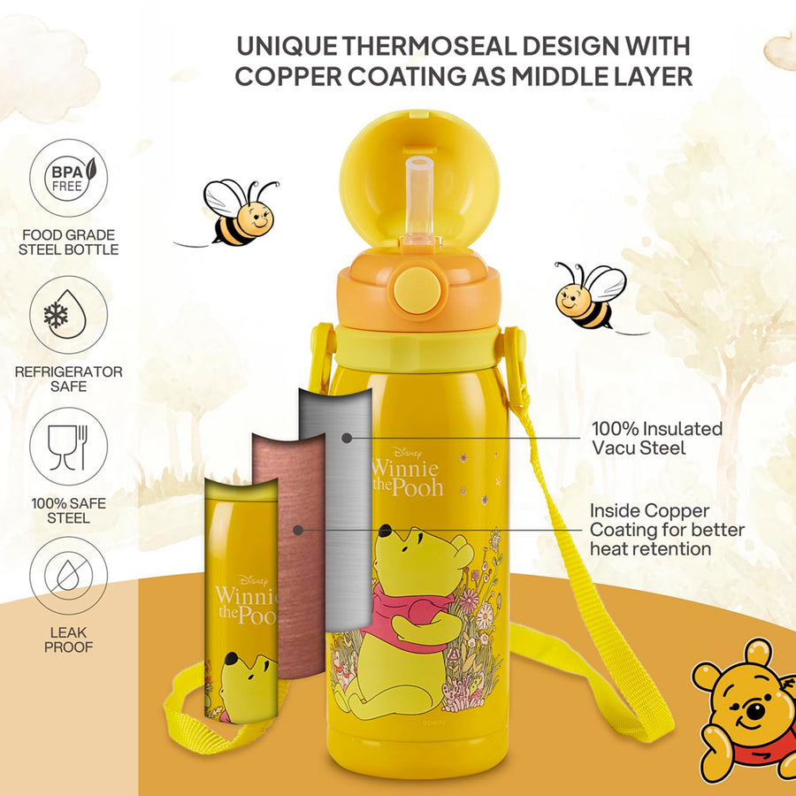 Cello Ever Pop Kids Stainless Steel Insulated Flask 500ml, Yellow