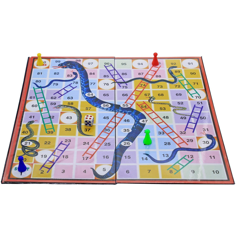 Ludo Snakes & Ladders 2-in-1 Family Board Game by Ekta