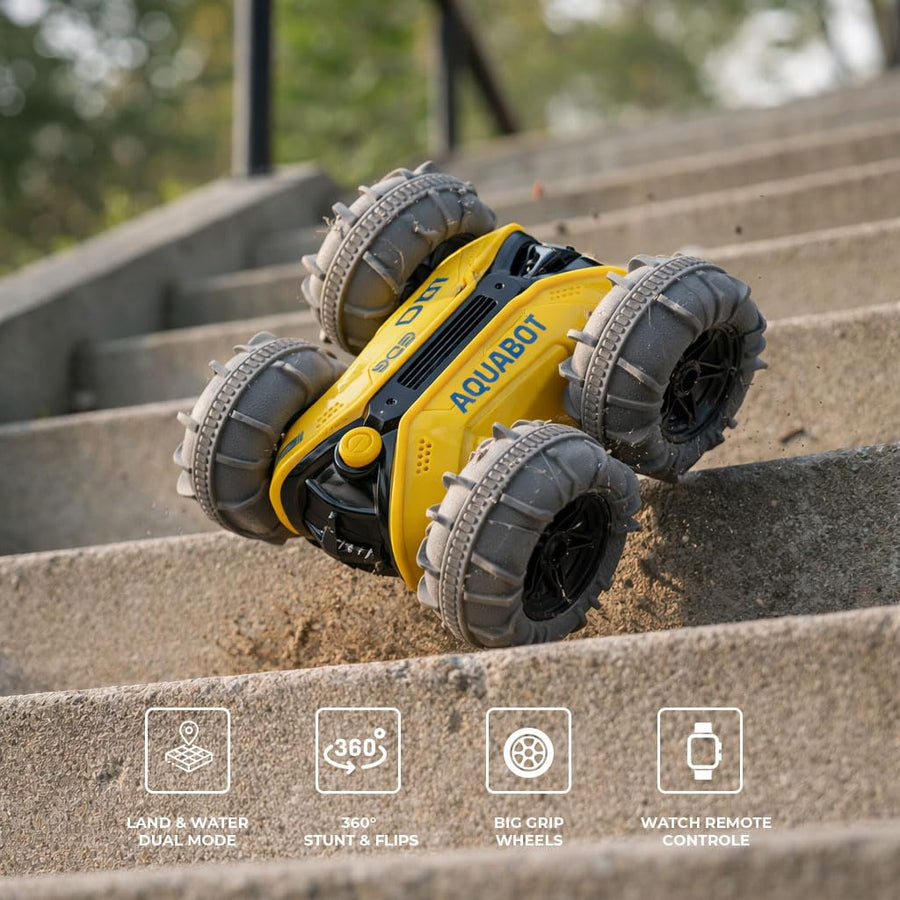 Aquabot RC Stunt Car – Land & Water Dual Mode with Gesture Watch Control