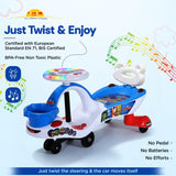 Toyzone Eco Avengers Magic Car – Swing Ride-On with Music & LED Lights for Kids