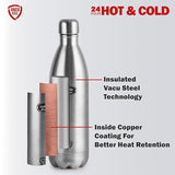 Cello Swift 500 Vacu Steel Vacuum Insulated Water Bottle 500ml