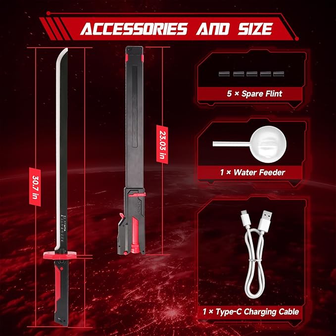 Piaobo Zhe RGB Light Sword with Spark, Spray & Sound Effects