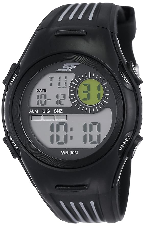 SF by Sonata Digital Sports Watch – Black & Red
