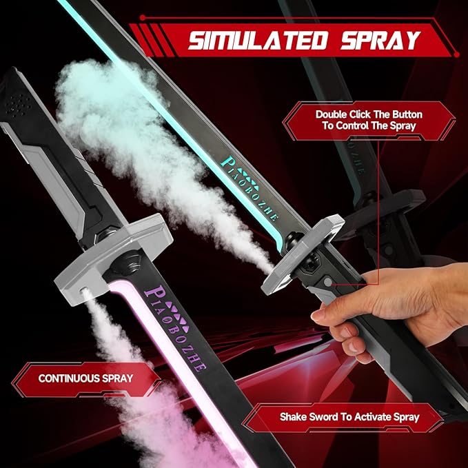 Piaobo Zhe RGB Light Sword with Spark, Spray & Sound Effects