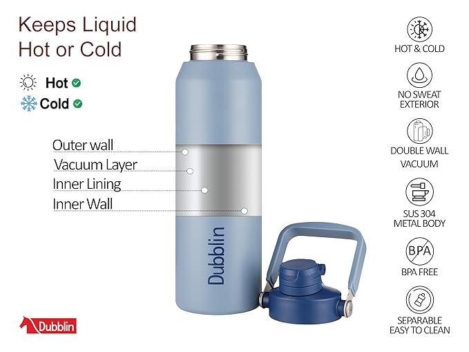 Dubblin DRUM 1050 Stainless Steel Vacuum Water Bottle 1050ml