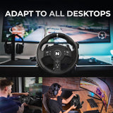 Nitho Drive Pro V200 Gaming Steering Wheel with Pedals and Integrated Gear Shifter, 270° Racing Wheel for PC, PS4, Xbox One & Xbox Series X|S, Switch & Switch 2, Driving Car Simulator with Vibration