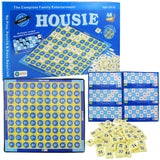 Housie Premium Family Board Game - 90 Tiles, 48 Cards & Tile Fixable Board
