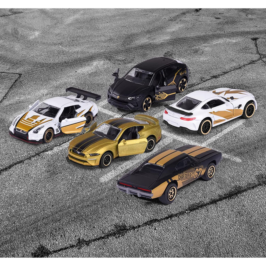 Majorette Limited Edition Gold & Black 5-Pack Die-Cast Cars - Series 9