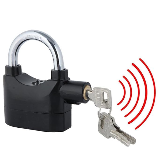 110dB Alarm Padlock with 3 Keys – Anti-Theft Security Lock