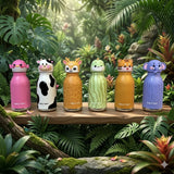 Chicu Tom Cow Water Bottle - Jungle setting