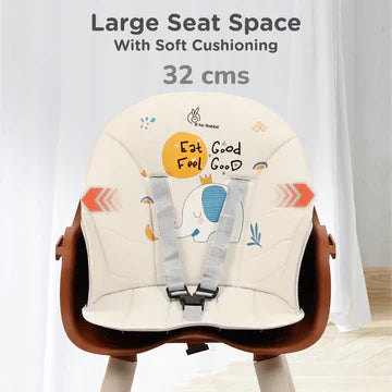 R for Rabbit 3-in-1 Multifunctional Baby High Chair - Brown Cream