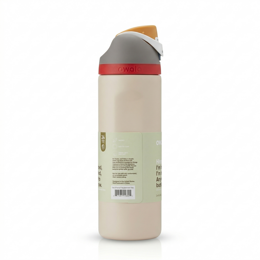 Owala FreeSip Insulated Water Bottle 24oz – Cream/Red