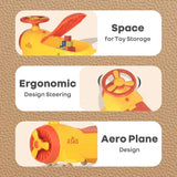 IyaIya Aero Swing Car for Kids - Yellow Orange
