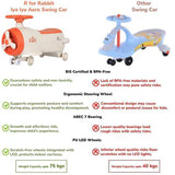 IyaIya Aero Swing Car for Kids - Yellow Orange