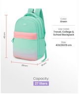 Genie Twinkledusk 17 SB School Backpack - Green
